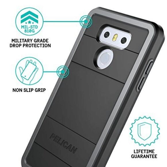 BIG BUNDLE Pelican Protector Case for LG G6 - Black /Grey - Picture 5 of 7